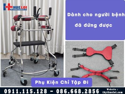 KHUNG 8 BÁNH XE CÓ PHANH TAY TẬP ĐỨNG TẬP ĐI CHO NGƯỜI LIỆT AN TOÀN NHẤT 2023