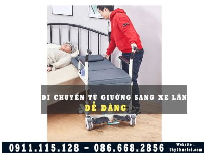 XE LĂN NẰM NGỒI NÂNG HẠ NGƯỜI LIỆT ĐA NĂNG