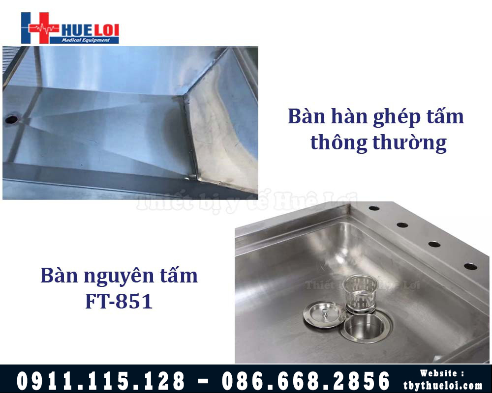 mặt bàn chuẩn bị khám răng