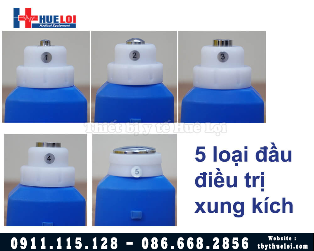 5 đầu xung kích kèm kích thích cơ điện