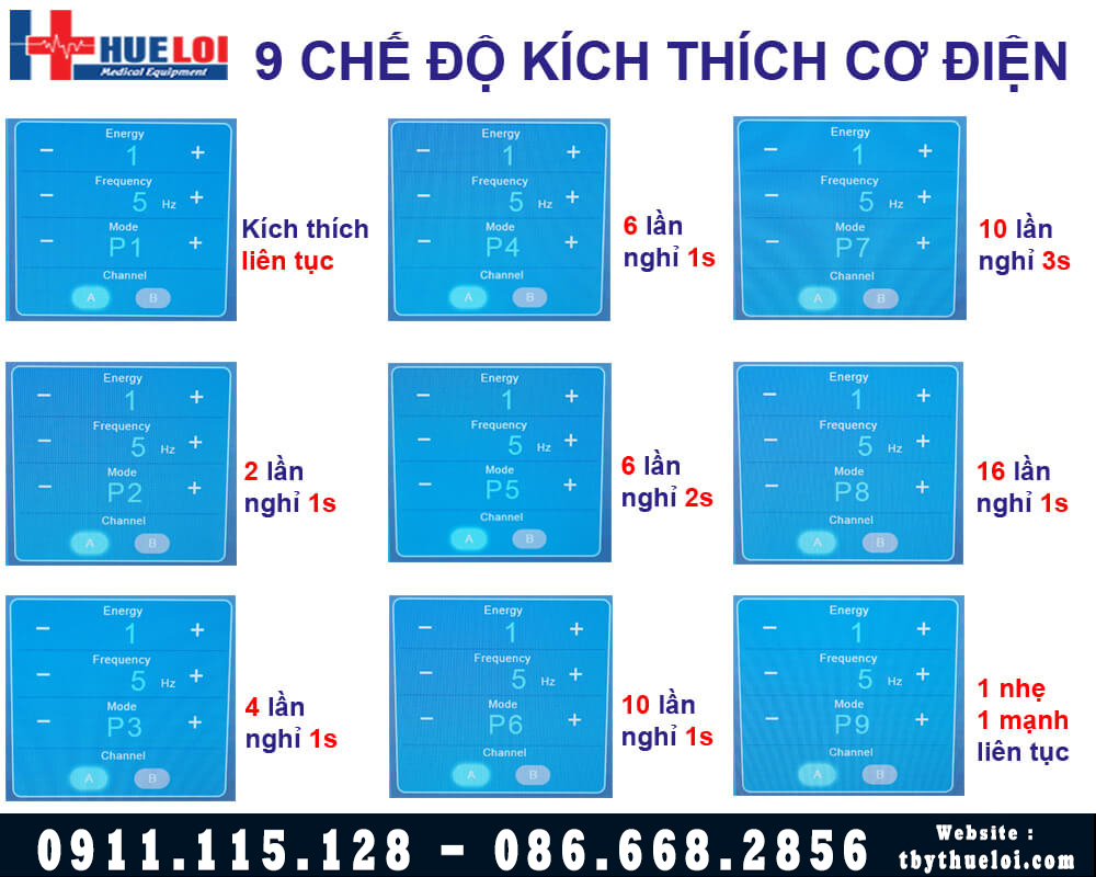 9 chế độ kích thích cơ điện