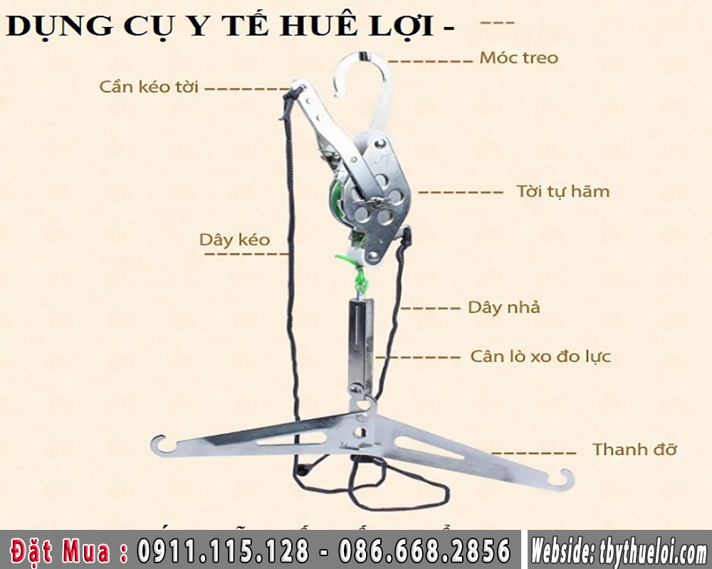 bộ dụng cụ kéo giãn cột sống cổ gắn tường